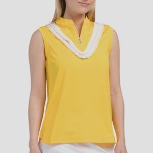 NEW DAILY SPORTS Istres Sleeveless Polo For Women In Yellow size: s